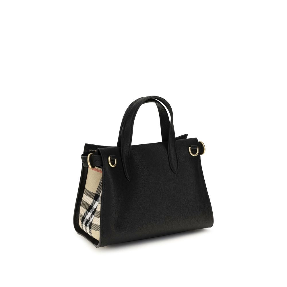 Burberry Schwarze Baumwoll-Handtasche