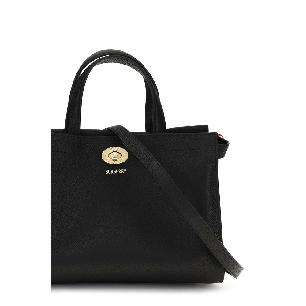 Burberry Schwarze Baumwoll-Handtasche