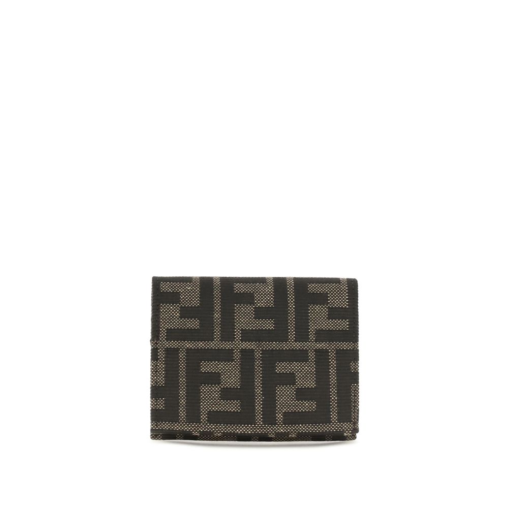 Fendi Braunes Portemonnaie aus Polyester