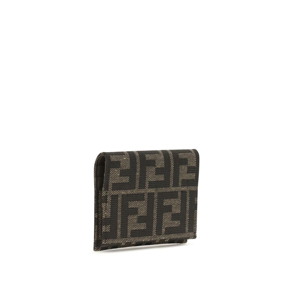 Fendi Braunes Portemonnaie aus Polyester