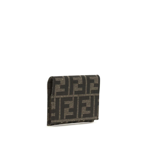 Fendi Braunes Portemonnaie aus Polyester