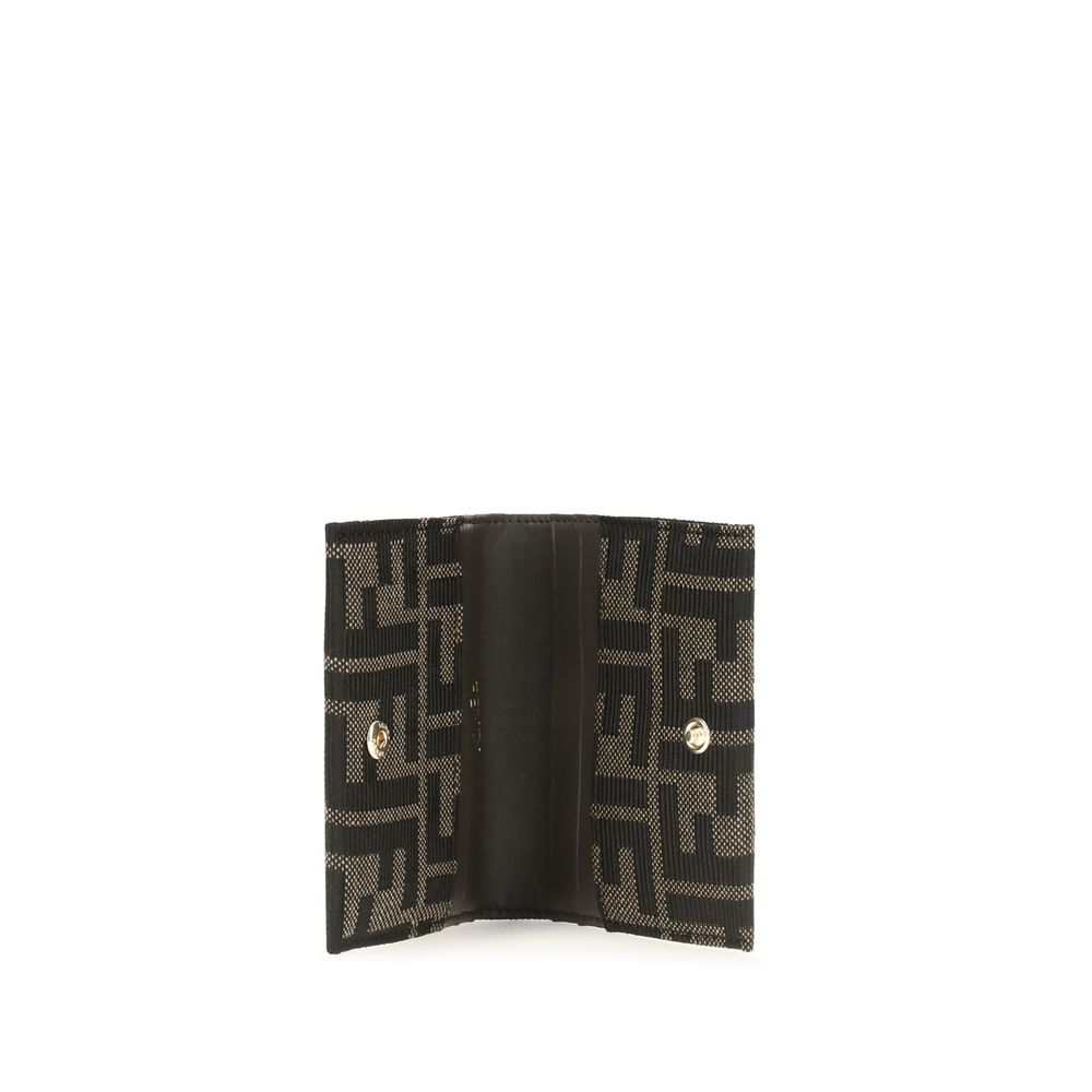 Fendi Braunes Portemonnaie aus Polyester