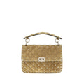 Valentino Garavani Beige Kalbsleder Bos Taurus Schultertasche