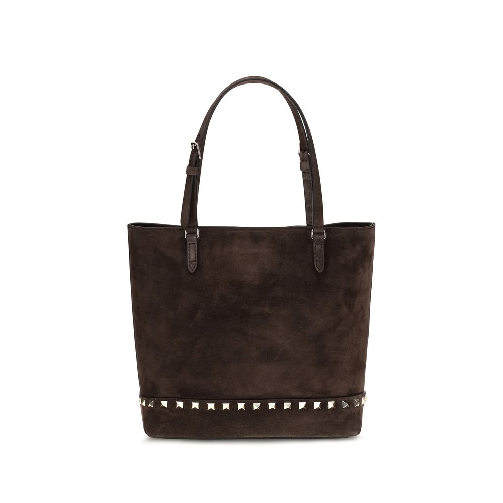Valentino Garavani Braune Kalbsleder Bos Taurus Schultertasche