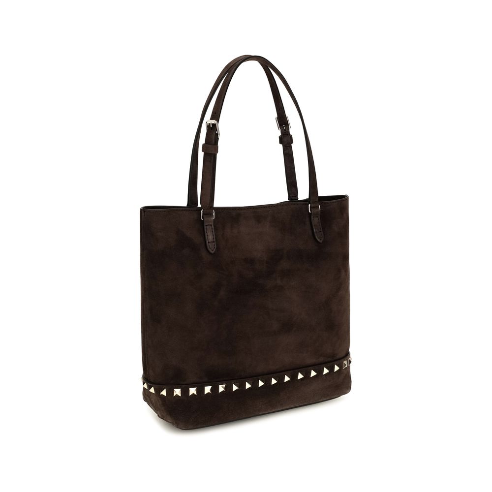 Valentino Garavani Braune Kalbsleder Bos Taurus Schultertasche