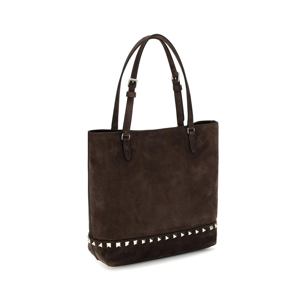 Valentino Garavani Braune Kalbsleder Bos Taurus Schultertasche
