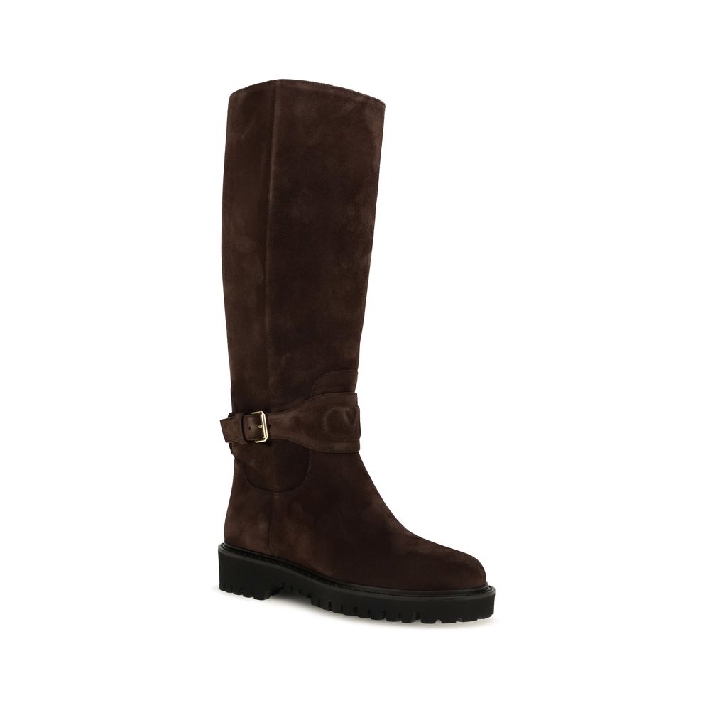 Valentino Garavani Braune Wildleder-Stiefel