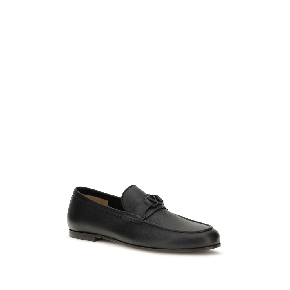 Valentino Garavani Schwarze Loafer aus Hirschleder
