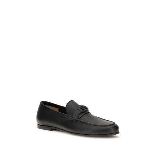 Valentino Garavani Schwarze Loafer aus Hirschleder