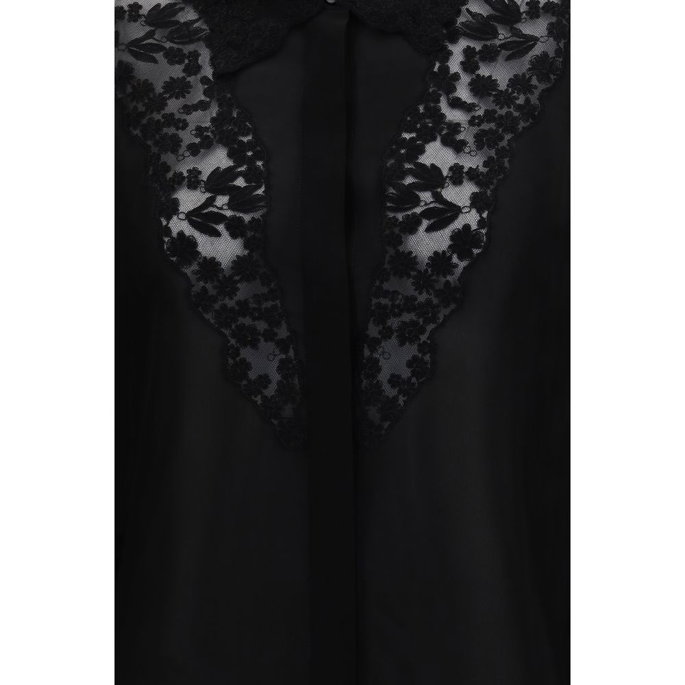 Fendi Schwarze Seidenbluse