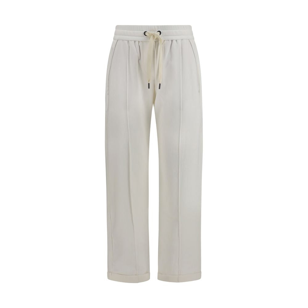 Brunello Cucinelli Weiße Baumwoll-Sporthose