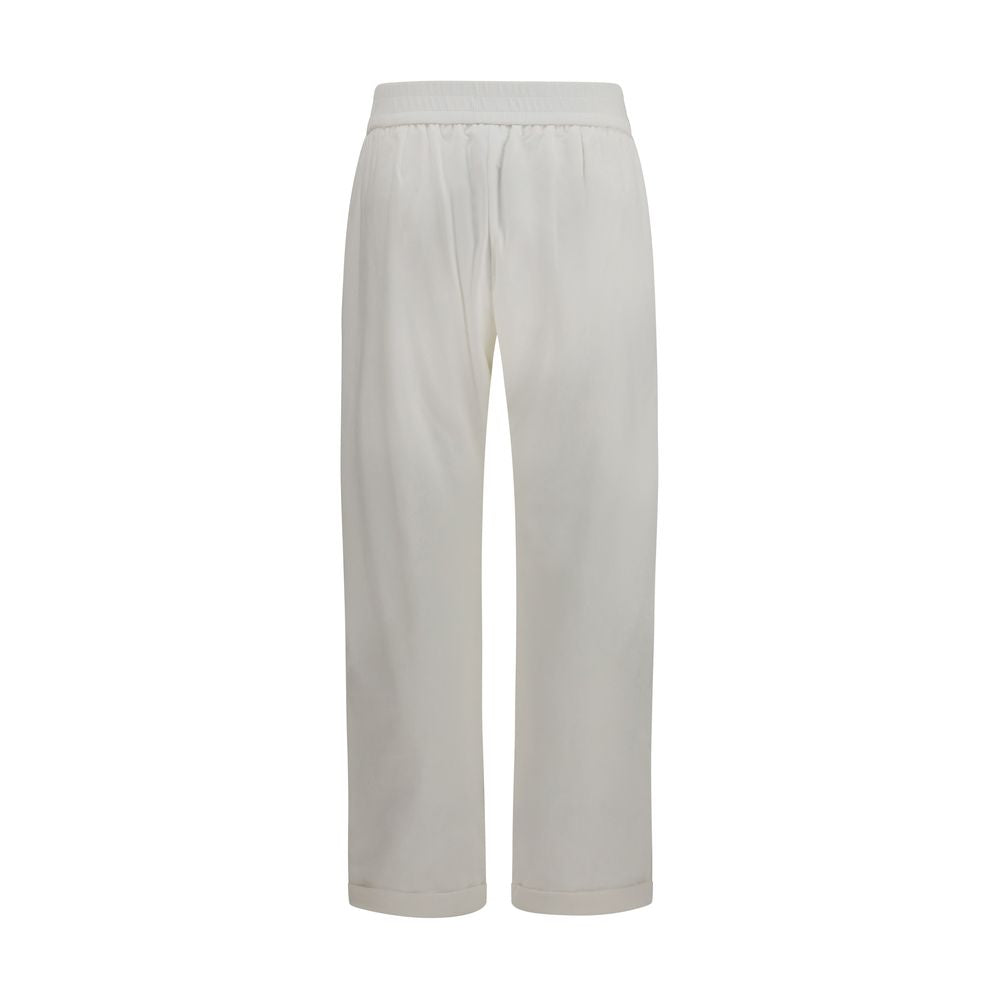 Brunello Cucinelli Weiße Baumwoll-Sporthose