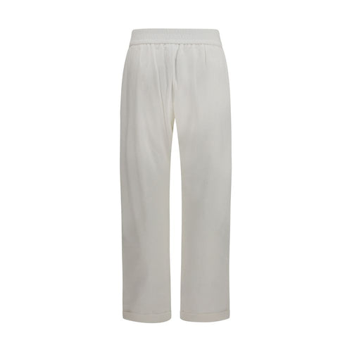 Brunello Cucinelli Weiße Baumwoll-Sporthose