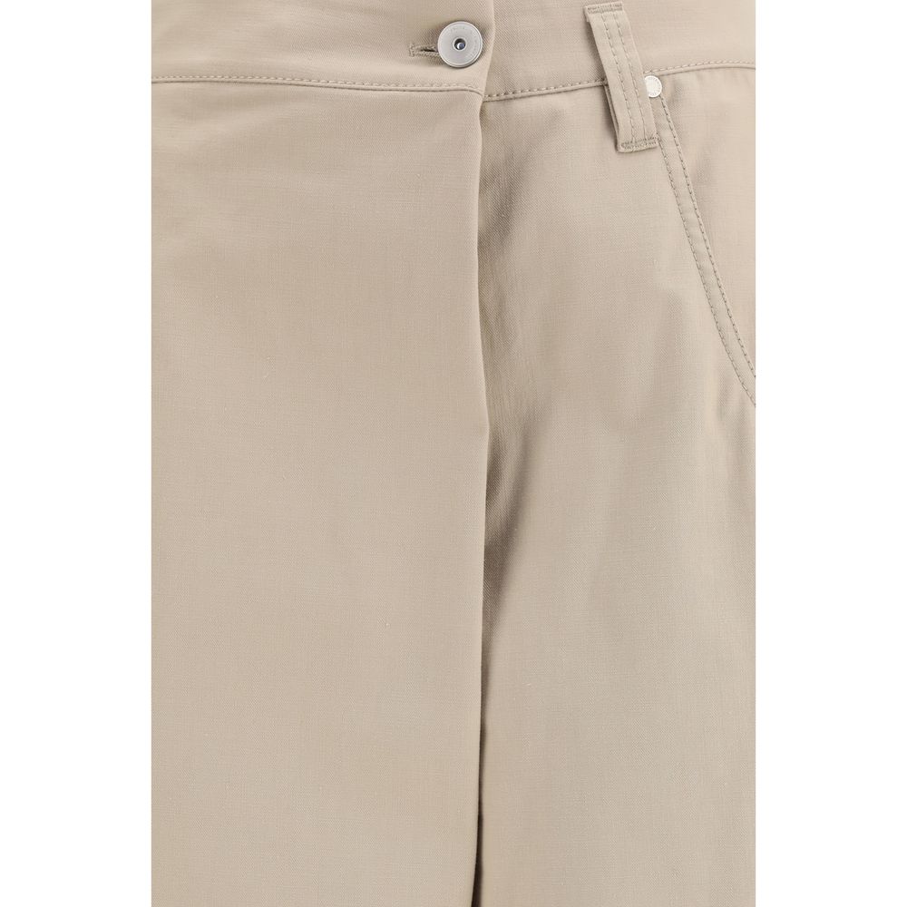 Brunello Cucinelli Beige Cotton Casual Pants