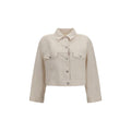Brunello Cucinelli Weiße Jeansjacke aus Baumwolle