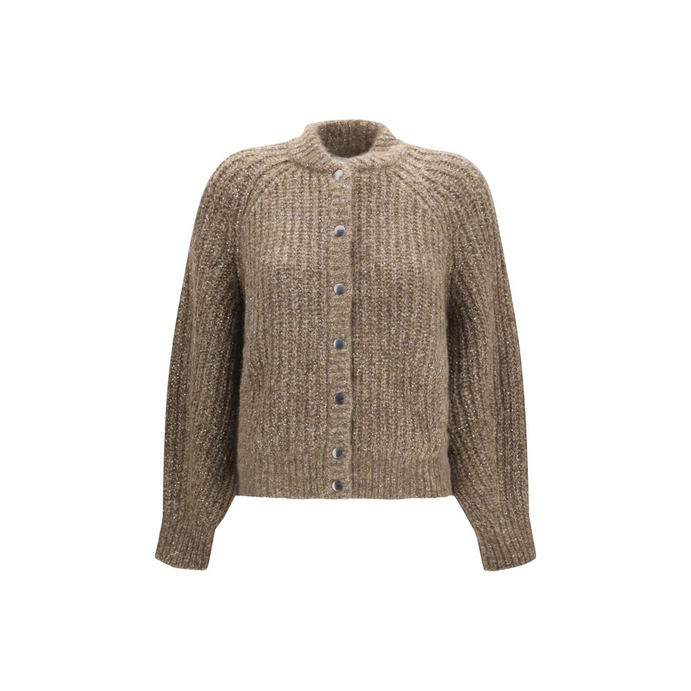 Brunello Cucinelli Brauner Kaschmir-Strickjacke