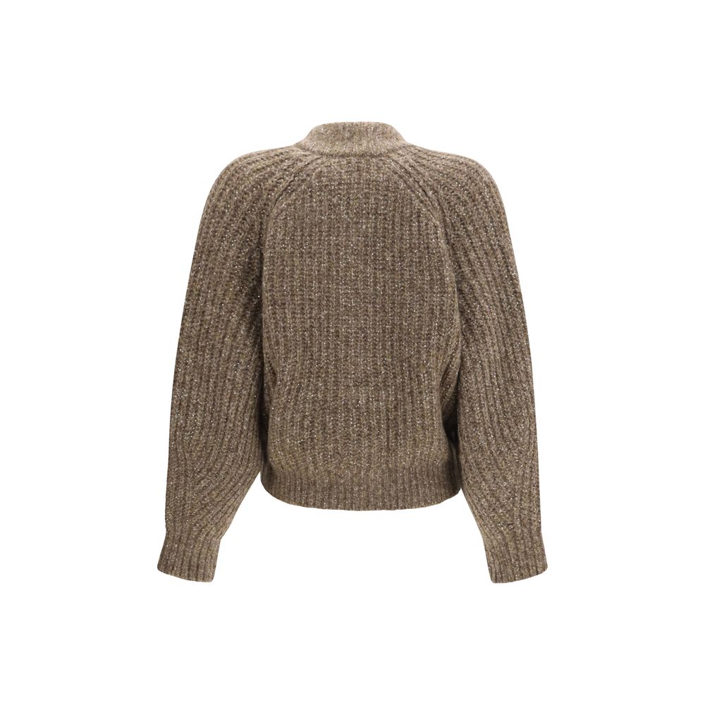 Brunello Cucinelli Brauner Kaschmir-Strickjacke