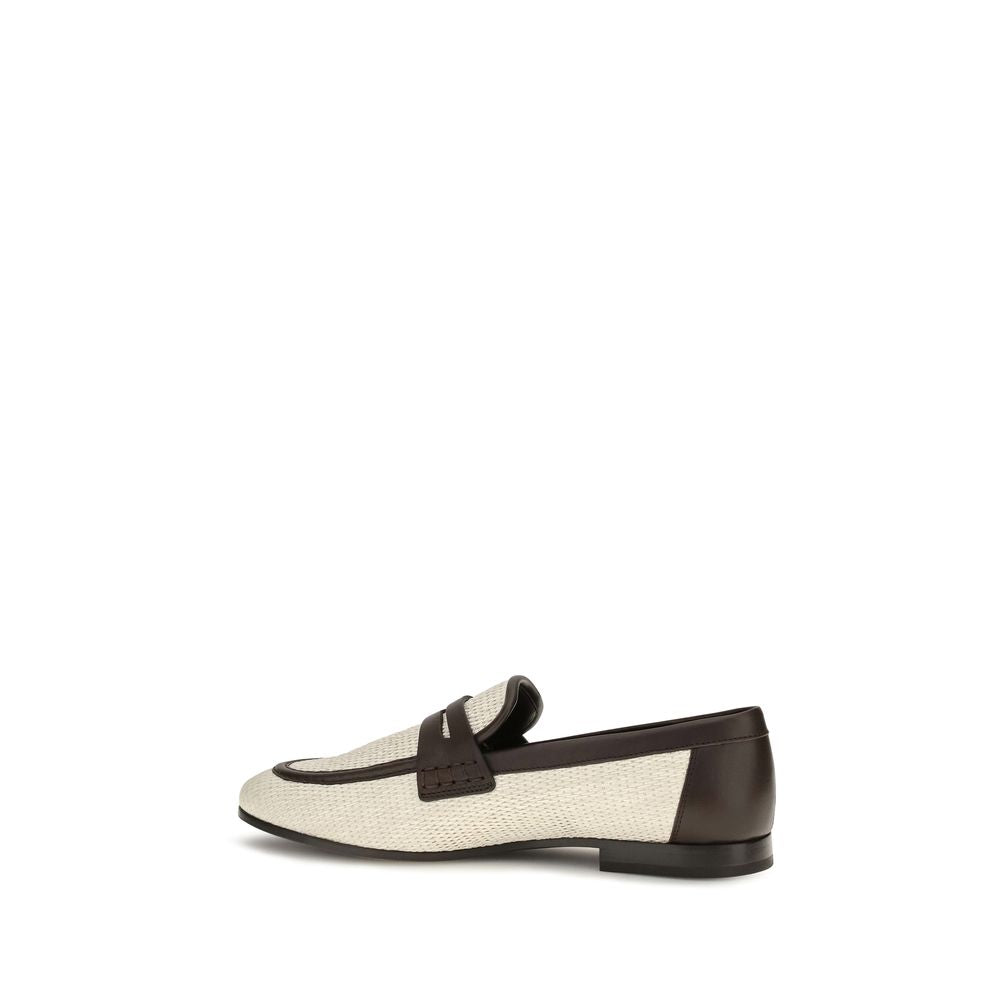 Brunello Cucinelli Beige Polyamid Slipper-Loafer