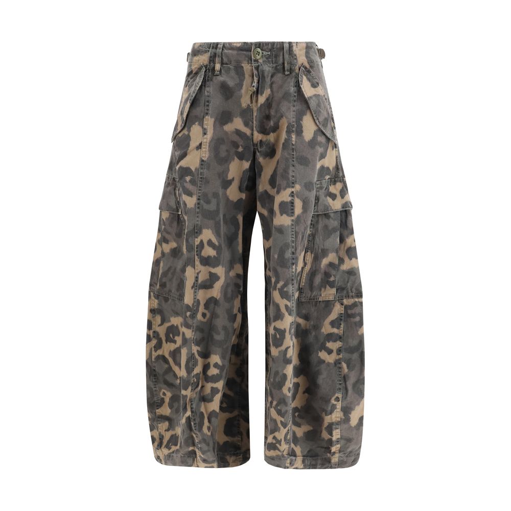 R13 Mehrfarbige Cargoshorts aus Baumwolle