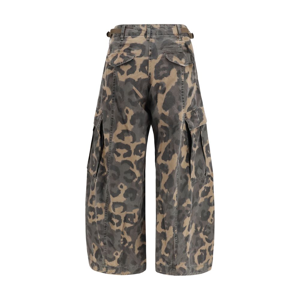 R13 Mehrfarbige Cargoshorts aus Baumwolle