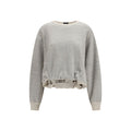 R13 Grauer Baumwollpullover