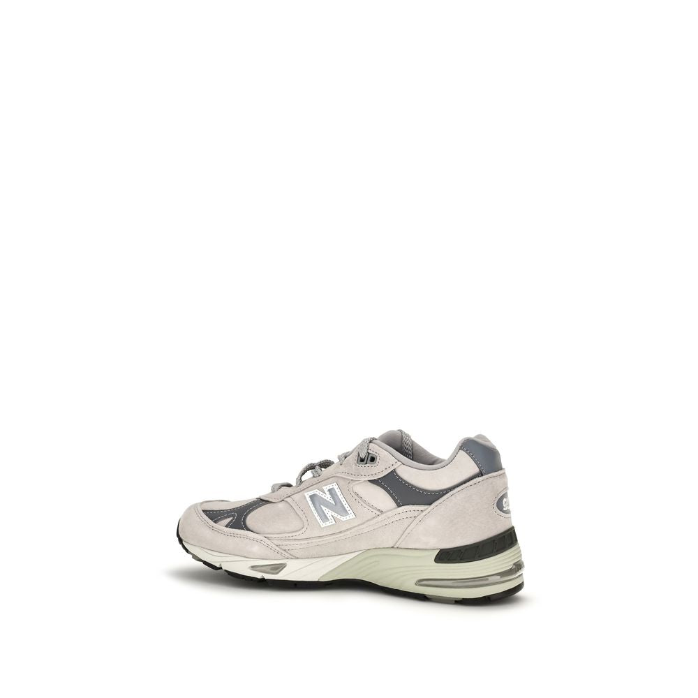 New Balance Graue Wildleder-Sneaker im Athletic-Look