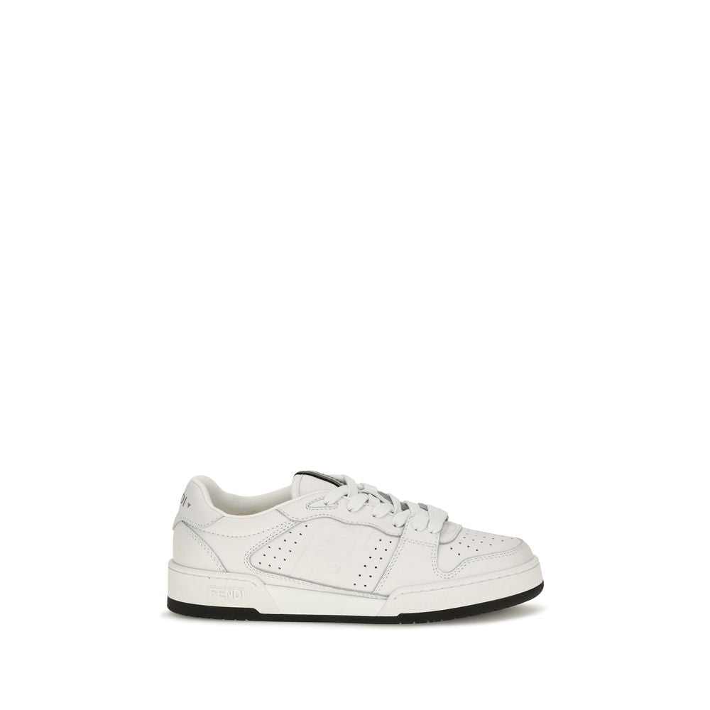 Fendi Weiße Kalbsleder Bos Taurus Athletic Sneaker