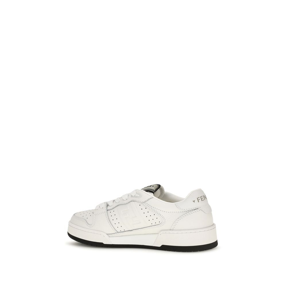 Fendi Weiße Kalbsleder Bos Taurus Athletic Sneaker