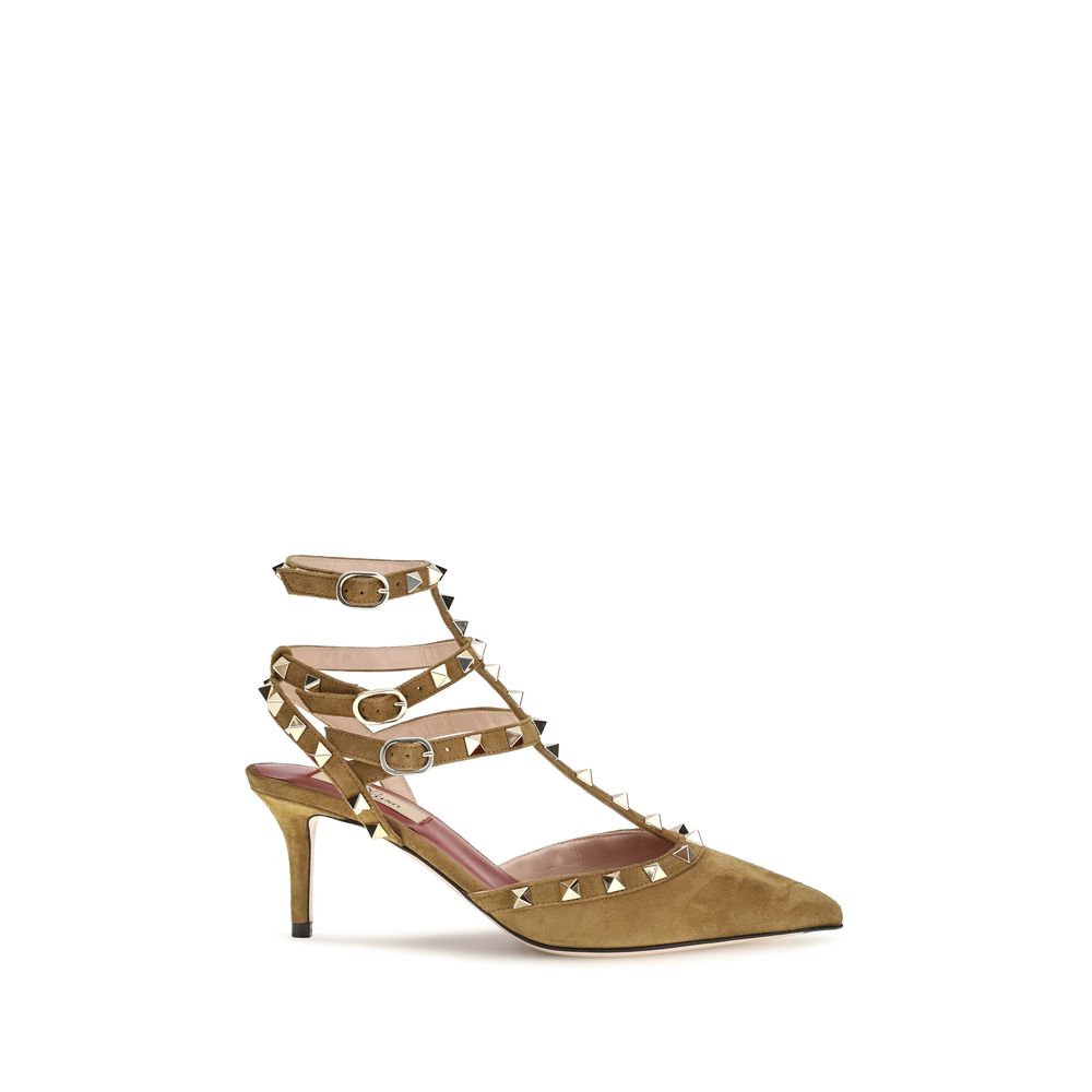 Valentino Garavani Pumps aus beigem Wildleder