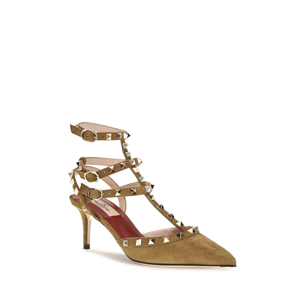 Valentino Garavani Pumps aus beigem Wildleder