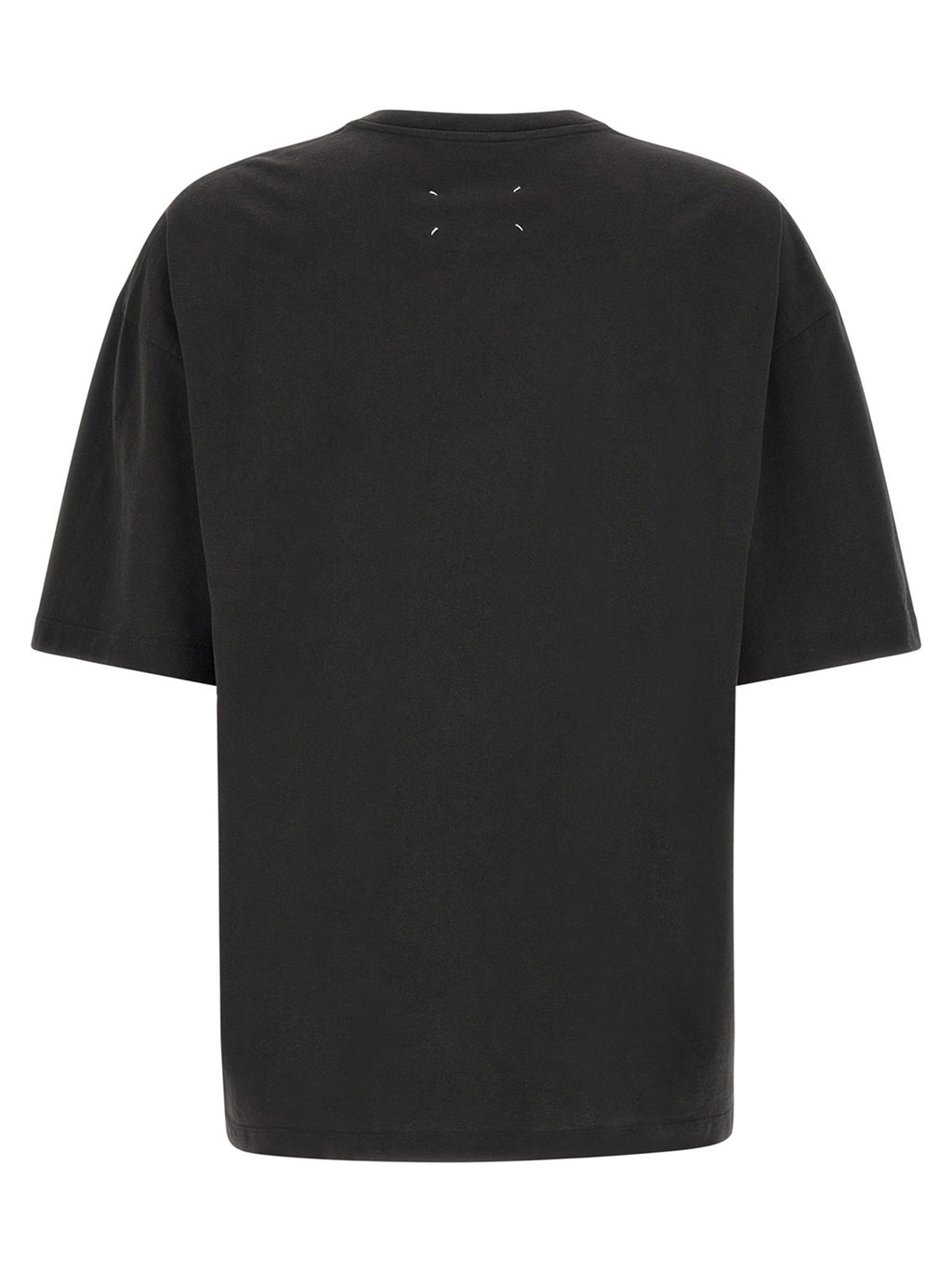 Maison Margiela Schwarzes Langarm-T-Shirt aus Baumwolle