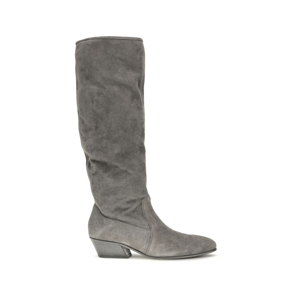 Pedro García Graue Wildleder-Stiefeletten