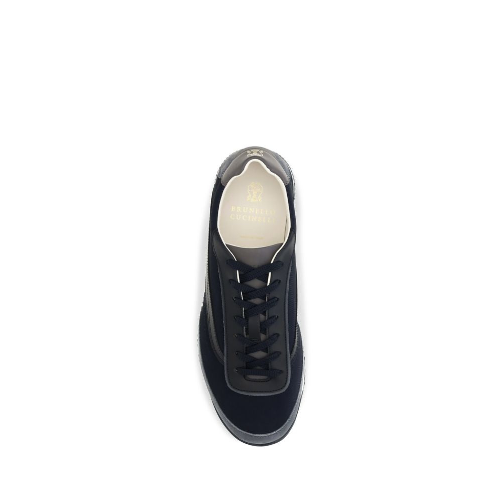 Brunello Cucinelli Blaue Sneaker aus Wildleder
