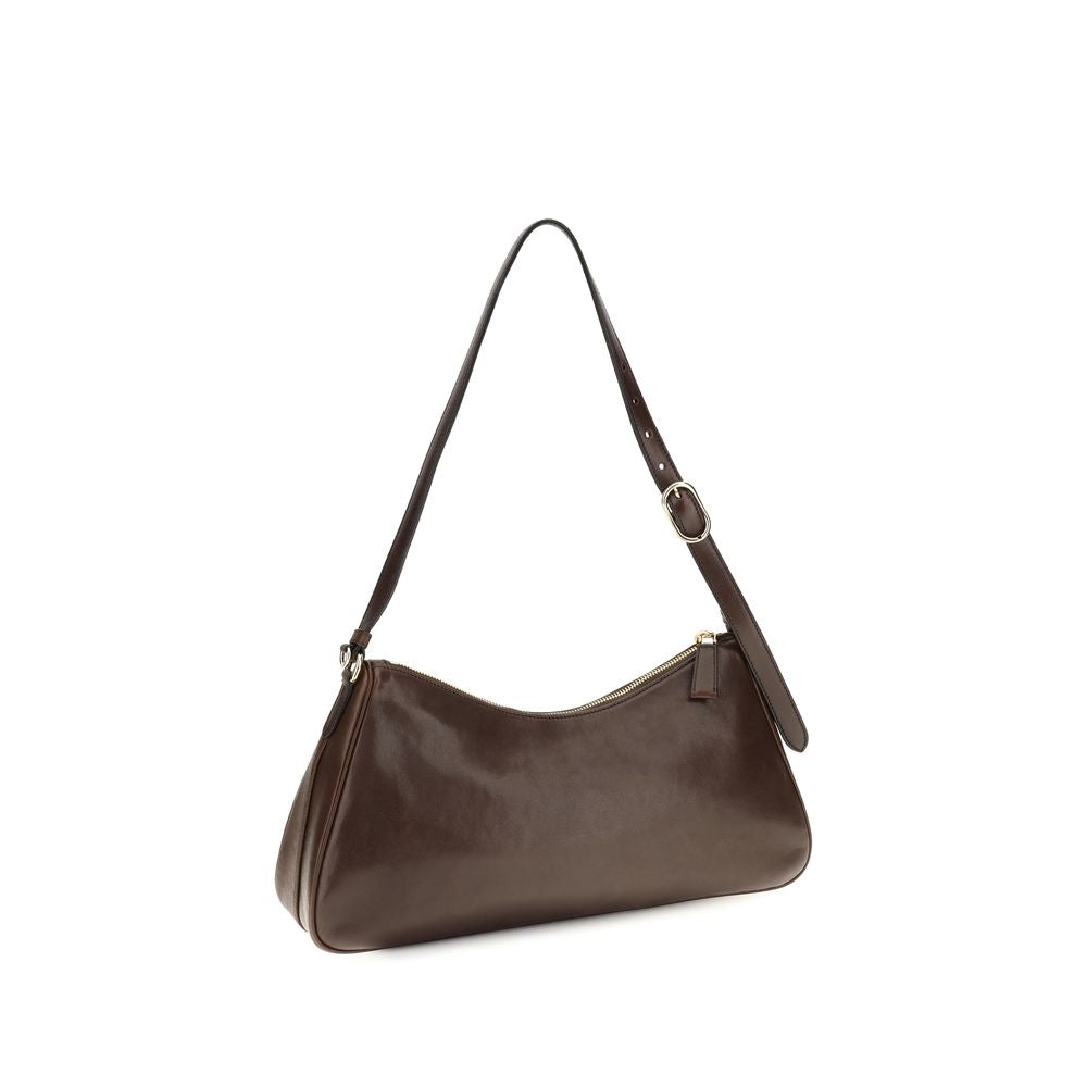 Prada Braune Kalbsleder Bos Taurus Schultertasche