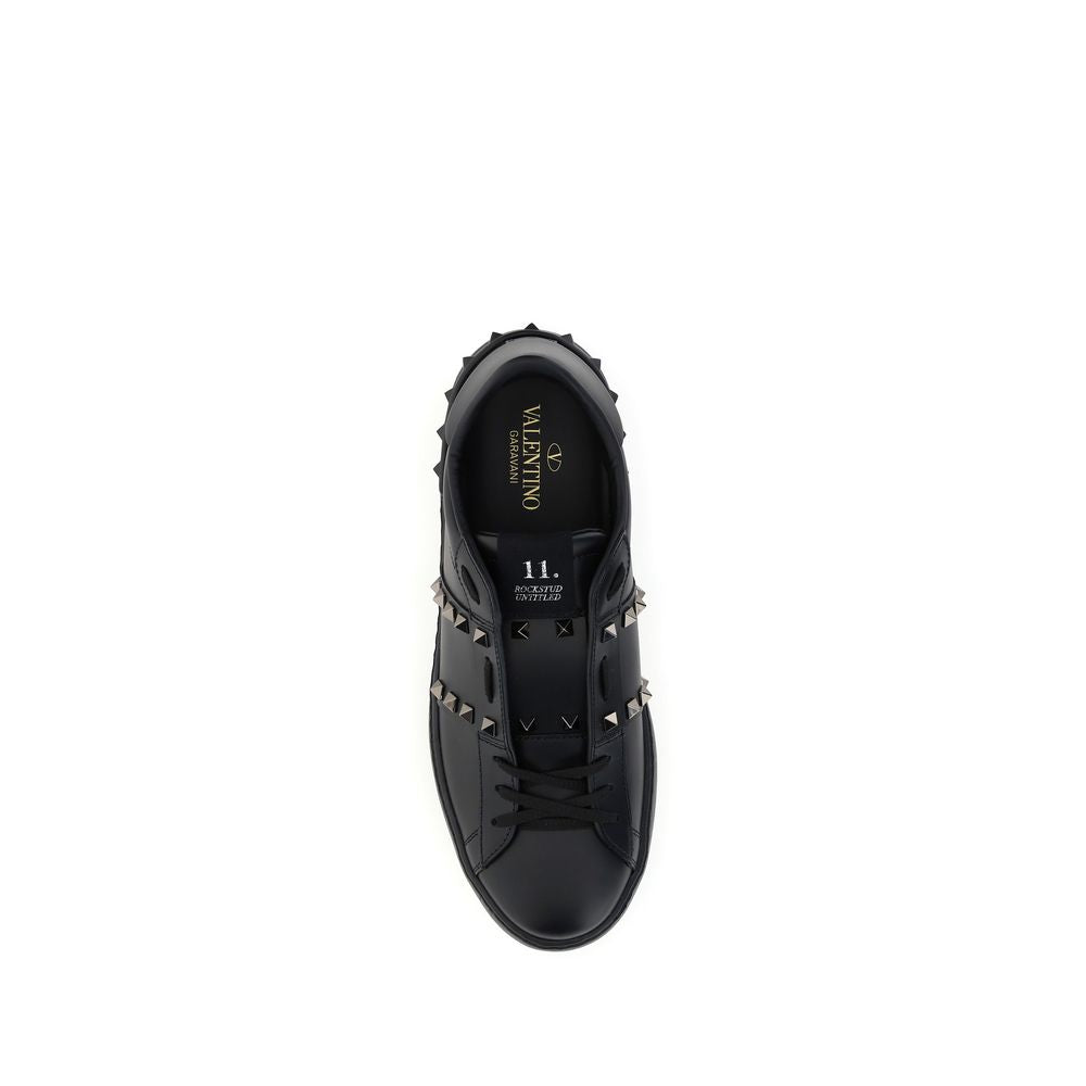 Valentino Garavani Schwarze Bos Taurus Kalbsleder Sneaker
