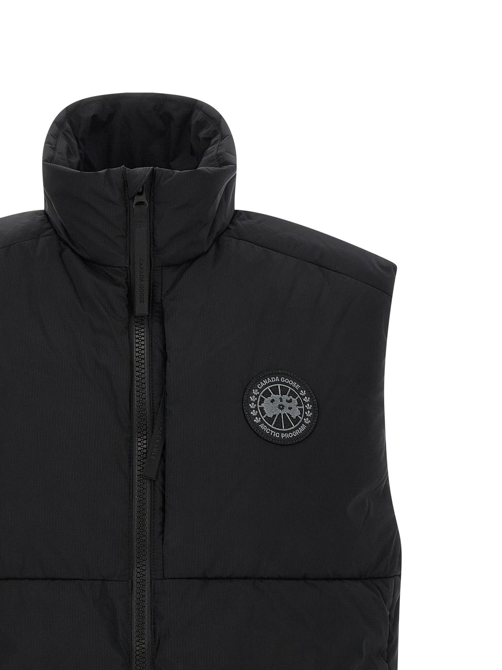 Canada Goose Schwarze ärmellose Jacke aus Polyamid