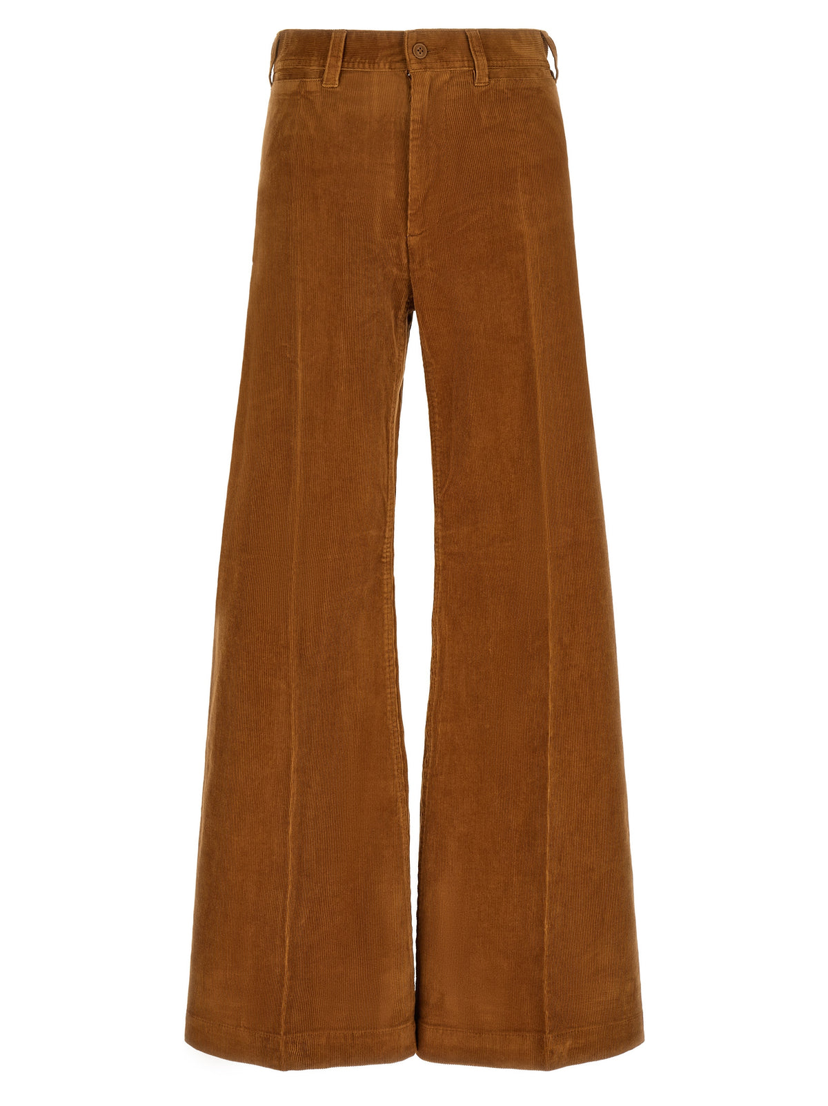 Polo Ralph Lauren Braune Baumwollhose mit ausgestelltem Bein