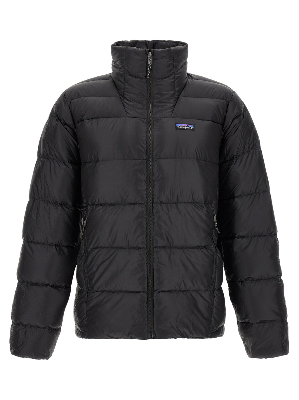 PATAGONIA Schwarze Nylon-Jacke in voller Länge