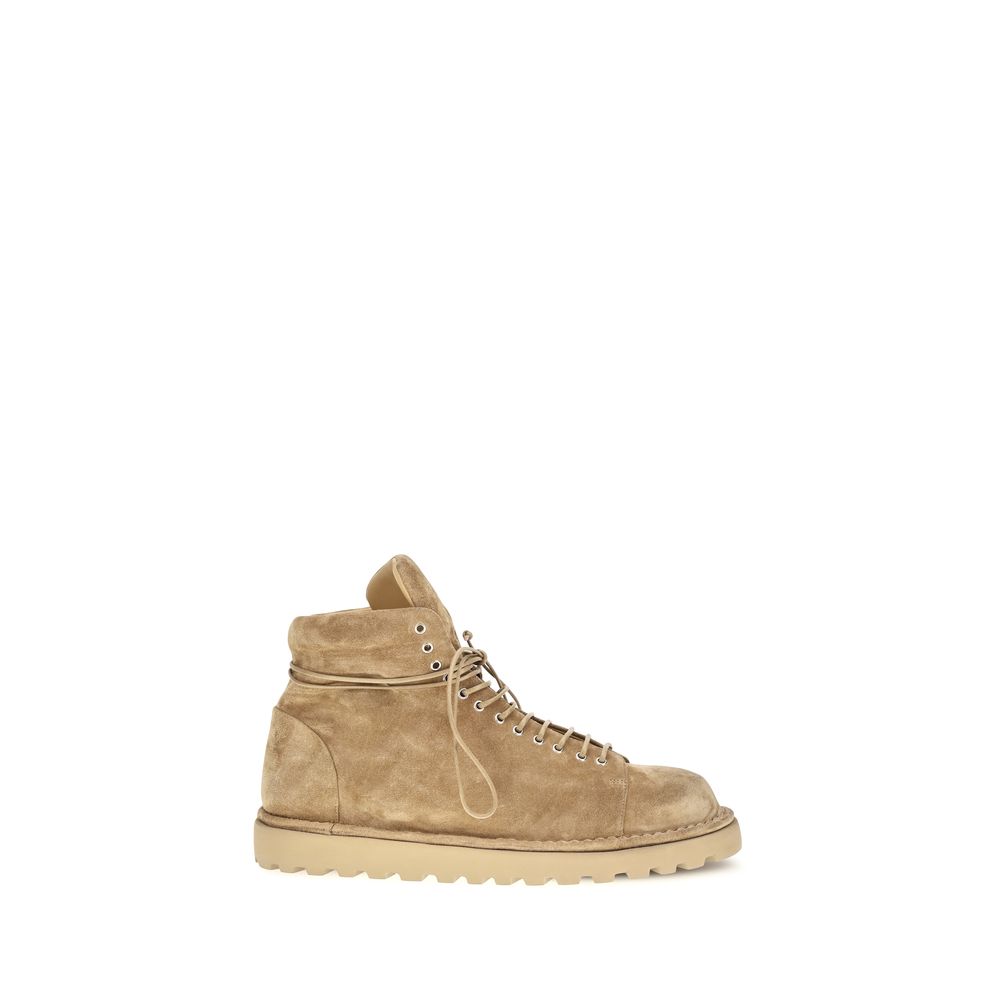 Marsell Beige Wildleder-Schnürstiefel