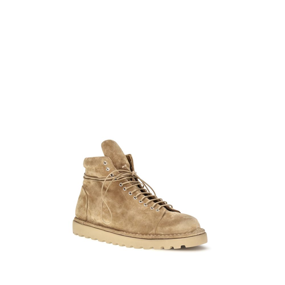 Marsell Beige Wildleder-Schnürstiefel