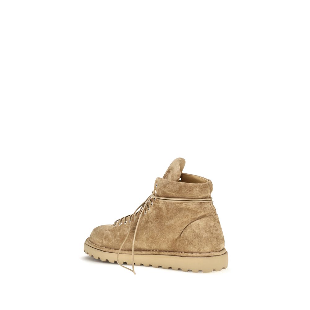 Marsell Beige Wildleder-Schnürstiefel