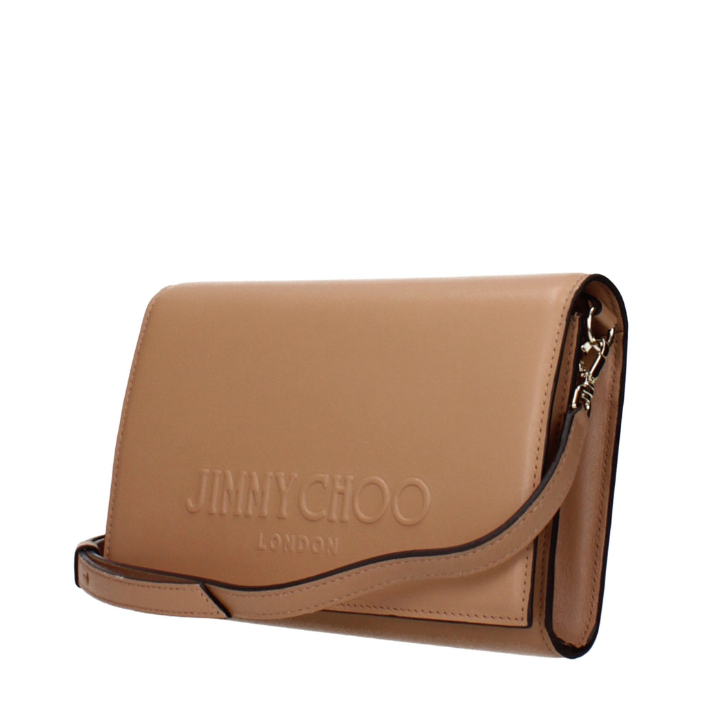Jimmy Choo Braune Leder Clutch Bag