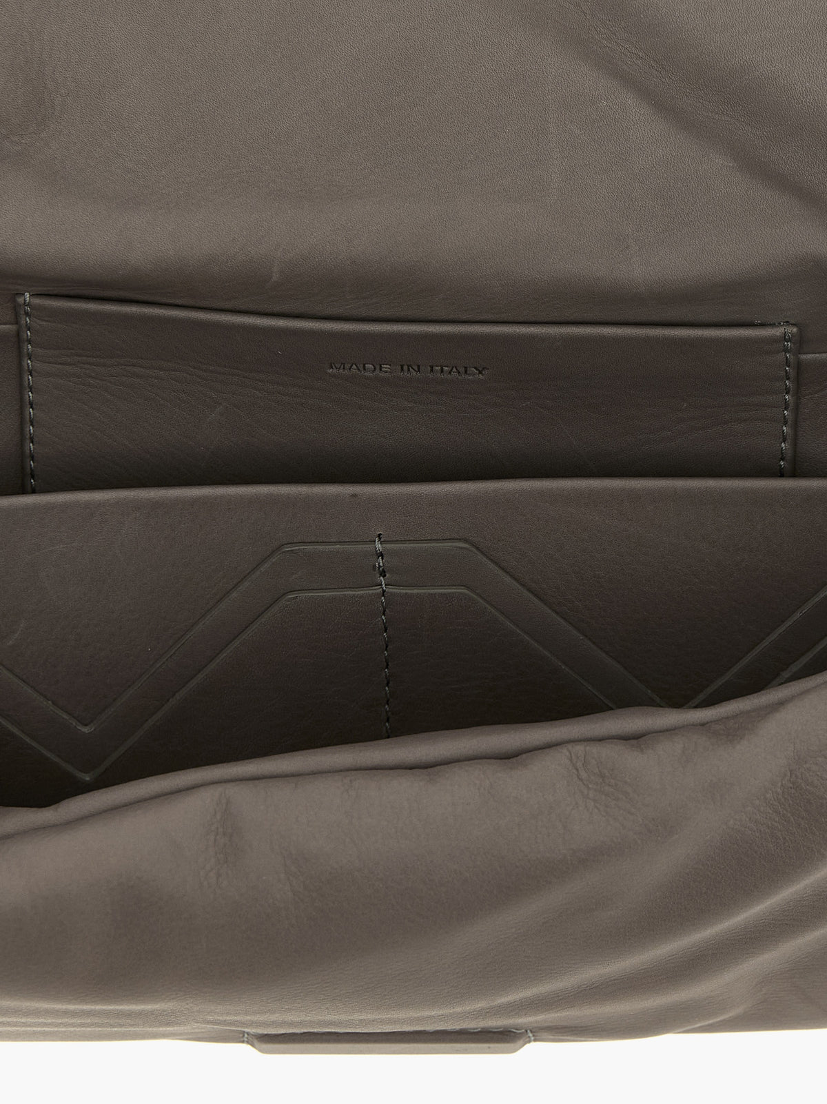 Rick Owens Graue Clutch aus Kalbsleder