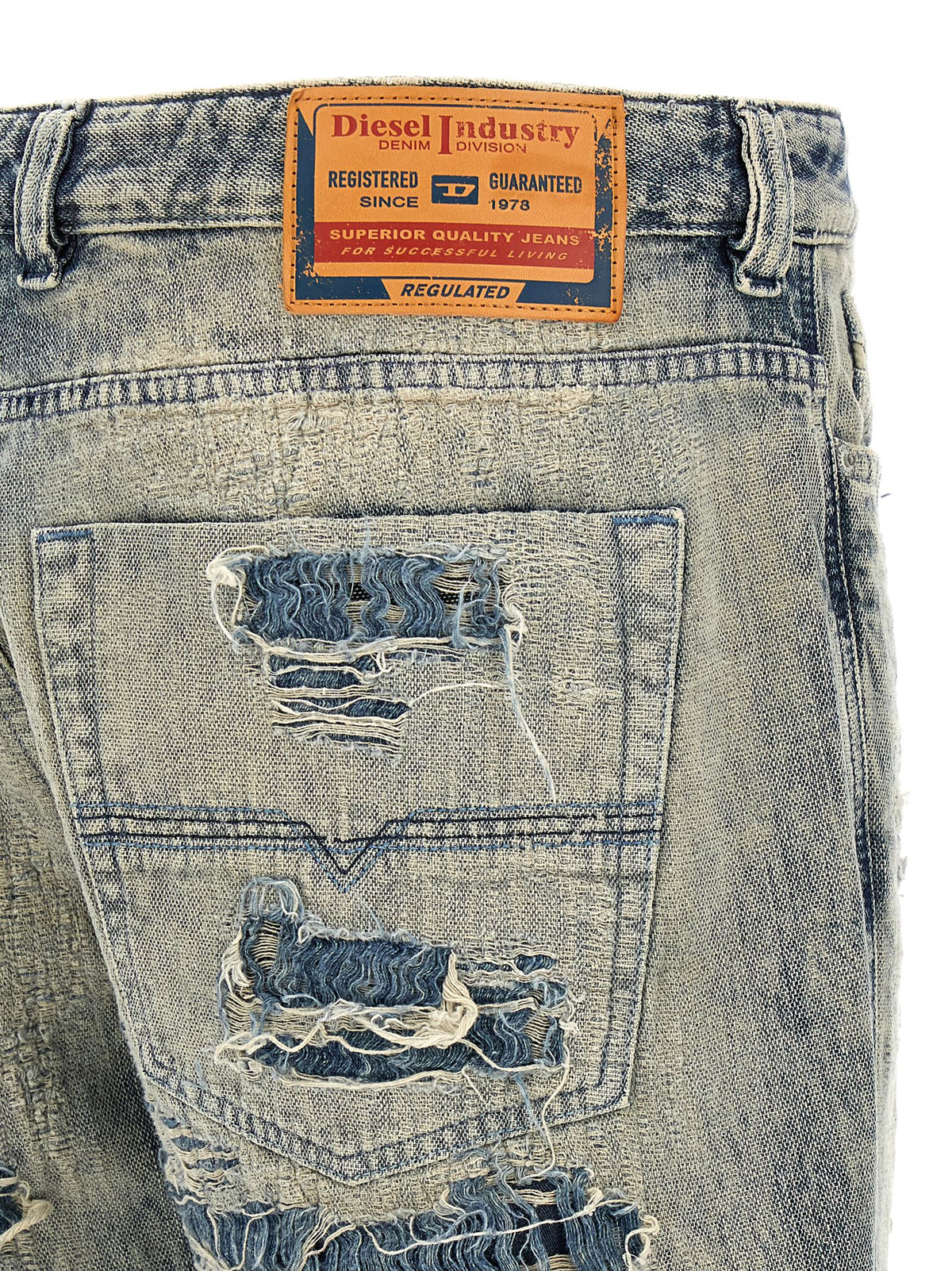 Diesel Blaue Baumwolljeans im Relaxed Fit