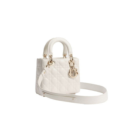 Dior Weiße Lammleder-Handtasche