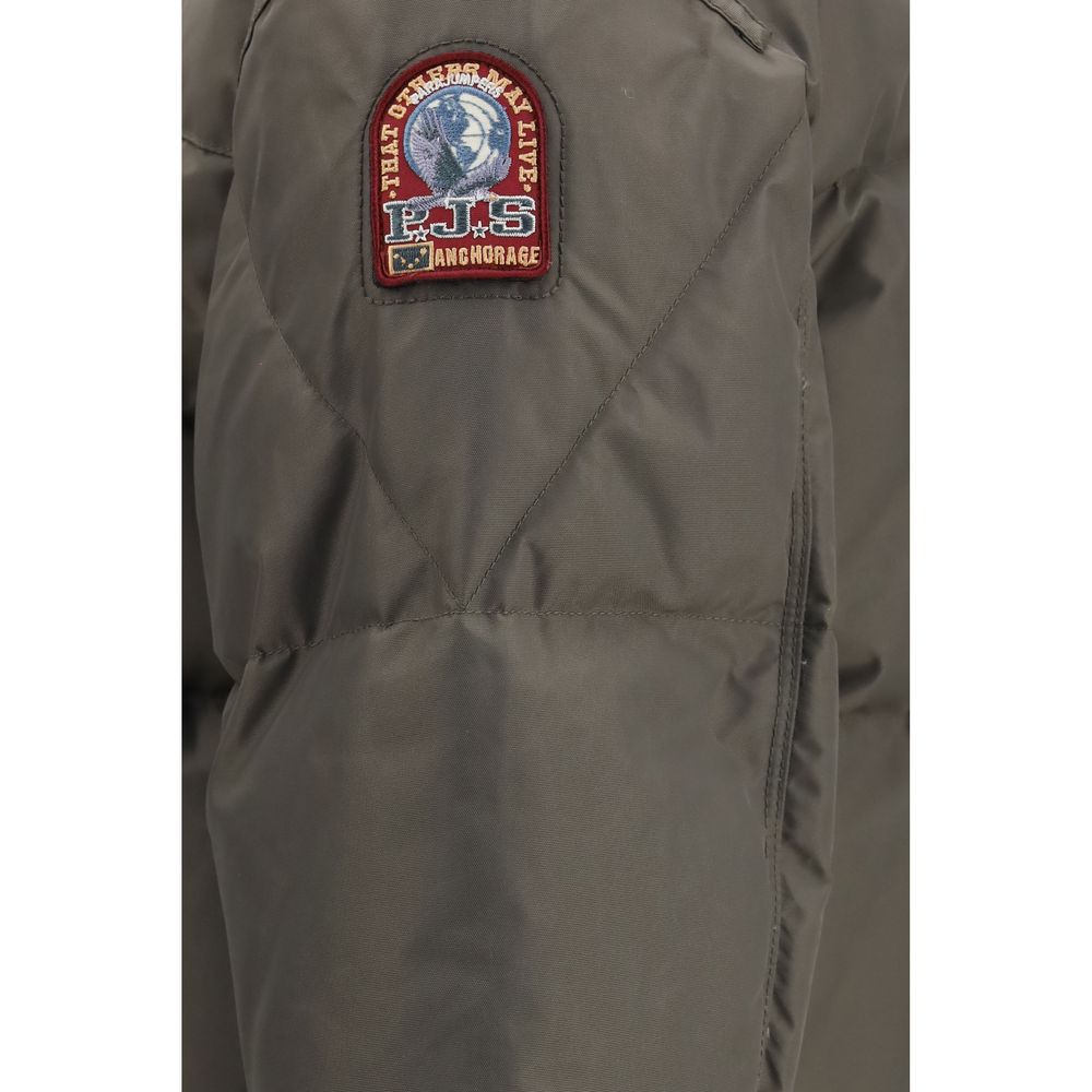 Parajumpers Zweifarbige Polyamid-Steppjacke in voller Länge