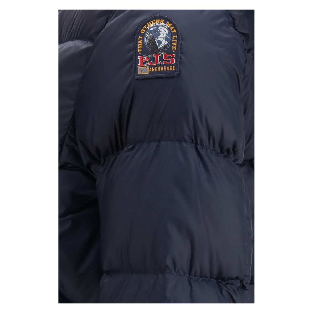 Parajumpers Blaue Daunenjacke in voller Länge