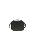 Ferragamo Schwarze Bos Taurus Kalbsleder Schultertasche
