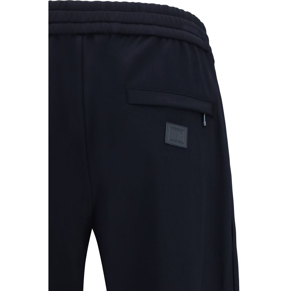 Dolce & Gabbana Blaue Trainingshose aus Polyamid