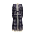 Alemais Blaues Ramie-Freizeitkleid